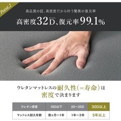 26日まで 最終値下げ【口コミ多数】【禁煙者・ペット無】美品 セミダブル 低反発マットレスの画像