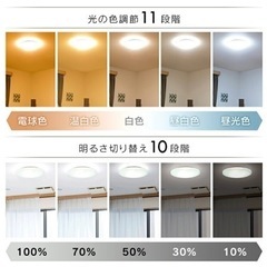 25日まで【禁煙者・ペット無】シーリングライト 六畳 調光調色 アイリスオーヤマの画像