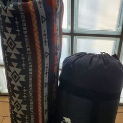 2点【本日中】寝袋スリーピングバッグ＋ウレタンエアーマットレス　...