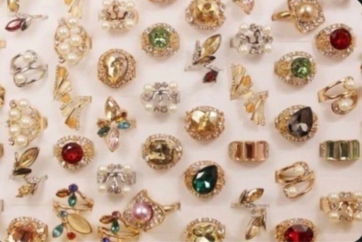 ファッションリング 50個 指輪 キュービックジルコニアダイヤモンド アクセサリー ジュエリー