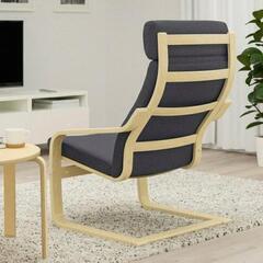 【間もなく削除、美品】IKEAポエング　ダークブラウンの画像