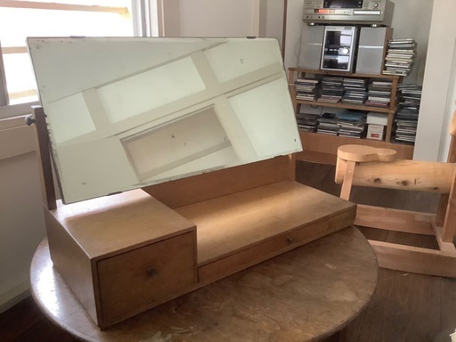 古い鏡台　アンティーク　和家具
