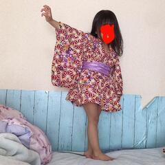 ハンドメイド 浴衣 セパレート 麻の葉 帯無しの画像