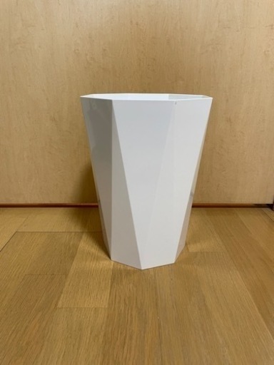山崎実業 ゴミ箱 トラッシュカン ダイヤ ホワイト 白