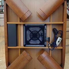 折りたたみ式 家具調こたつ コタツ 木目調 ブラウン■幅105㎝×奥行75㎝×高さ36／41㎝■買取帝国 朝霞店 配達可能の画像