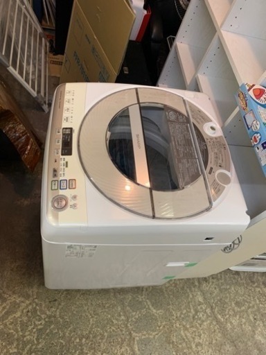 SHARP 電気洗濯機 品番 ES-GV90 Ag+イオン 2014年製 9kg 付属品あり ステンレス槽 洗濯機 乾燥 シャープ 