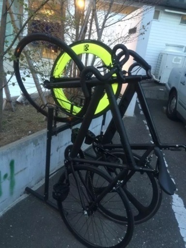 ギアピストバイク おしゃれ自転車　マット黒