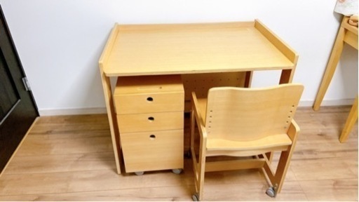 再値下げ　無印良品　学習机　デスク　チェア　キャビネット　セット