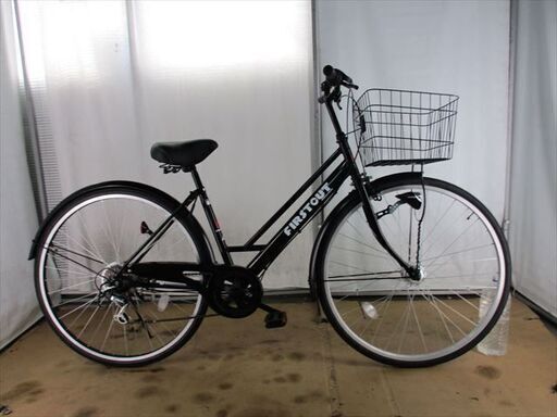 B694★9500円★ 整備済み　中古自転車 美品　LEDオートライト6段付き　ブラック【27インチ 】