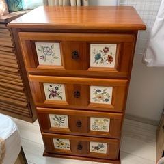 花柄 タンス、衣類収納(収納家具)の中古が安い！激安で譲ります