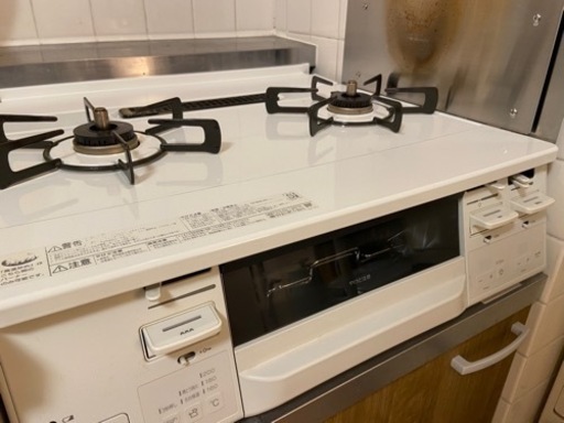 白いガスコンロホワロc｜都市ガス用