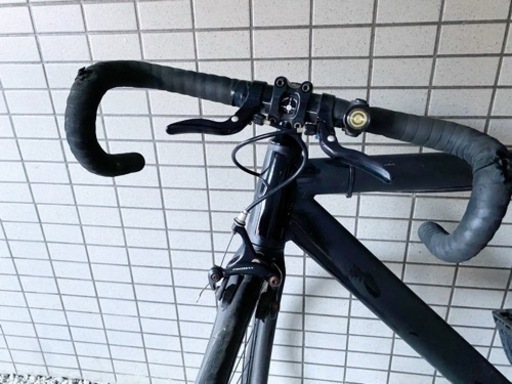 ギアピストバイク おしゃれ自転車　マット黒