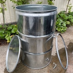 ③ドラム缶　オープンタイプ　貯水タンク　亜鉛メッキ