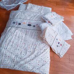 【交渉中】赤ちゃんの城ベビー布団10点セット/掛布団✕2・敷布団...