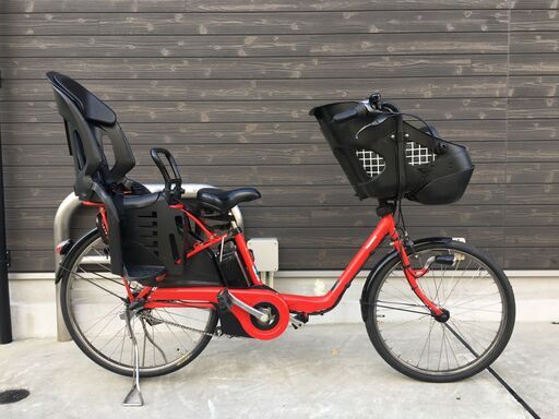 地域限定送料無料 パナソニック ギュット 三人乗り 16AH 子供乗せ 赤