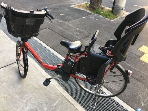 地域限定送料無料 パナソニック ギュット 三人乗り 16AH 子供乗せ 赤