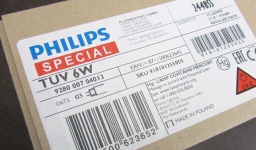 新品 フィリップス 長寿命紫外線殺菌ランプ 25本入り TUV6W G6T5 直管スタータ形 PHILIPS 札幌市北区屯田