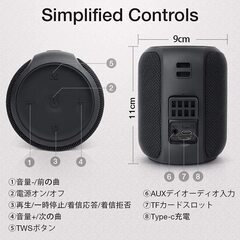 新品　防水　　　たくさん在庫　 ステレオ 重低音 IPX7防水 ブルートゥーススピーカー ワイヤレス 大音量 16W高出力 28時間連続再生 Type-C充電 ハンズフリー通話 スマホスピーカー TWS対応 内蔵マイク ポータブル 風呂スピーカー 無線 ワイヤレススピーカーの画像