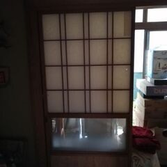 差し上げます　磨ガラス　障子　半透明　絵柄入り