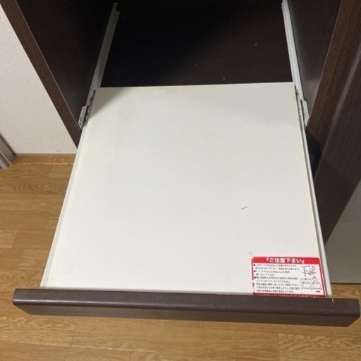 ニトリ　キッチンボード　ダークブラウン