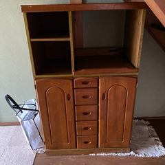 木製レンジラック　カントリー風　キッチンラックの画像