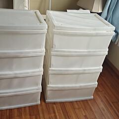 プラスチック　タンス 4段２個・３段１個セット