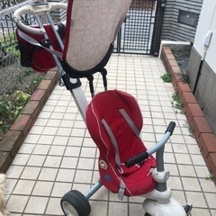 手押し棒付き三輪車