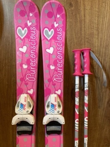 ★受け渡し限定★ キッズ　スキー板　4点セット　100cm  ブーツ　ストック　ジュニア