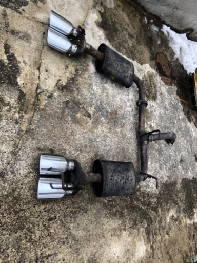 ウィッシュZNE10爆音皇帝左右出しマフラー