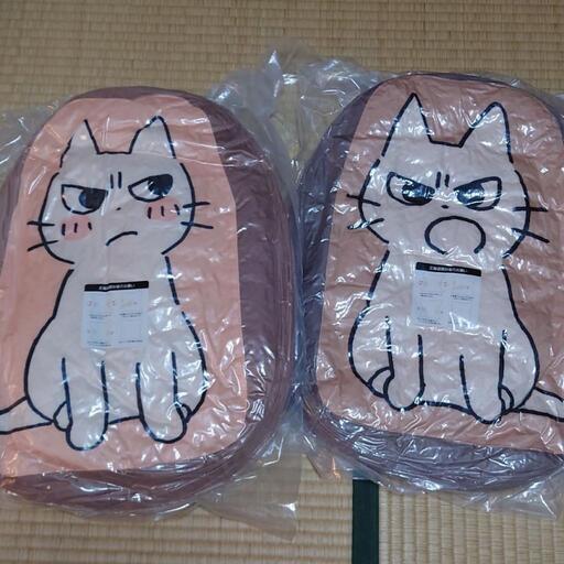 【バラ売り不可】しかるねこ ダイカットクッション2つセット