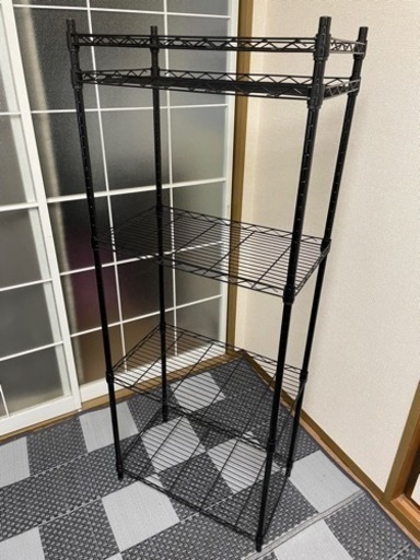 (取引終了)メタルラック 5段 耐荷重125kg ブラック スチールラック