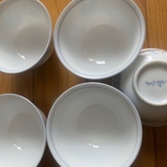 【今週5点セット♡500円】【新品】【光峰ブランド】『紫陽花柄の素敵な湯のみ5点セット』の画像