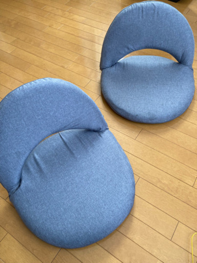 【美品】ニトリ  スリム収納座椅子(Nサーフ)カバー付き2個セット
