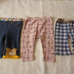 秋冬　女子　ズボン　70・80cm ３本　まとめて200円　（保...