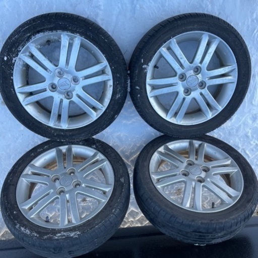 ダイハツ純正アルミホイール　15インチ　夏タイヤ付き　165/55R15 6部山