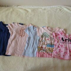 春夏　女子 80・90cm 上（半袖） １０枚　まとめて500円（保育園用に）の画像