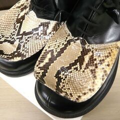 長期保管品 BELLY BUTTON ベリーボタン メンズシューズ 26cm パイソン柄 紐靴 冬 男性用 苫小牧西店の画像