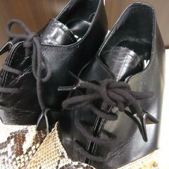 長期保管品 BELLY BUTTON ベリーボタン メンズシューズ 26cm パイソン柄 紐靴 冬 男性用 苫小牧西店の画像