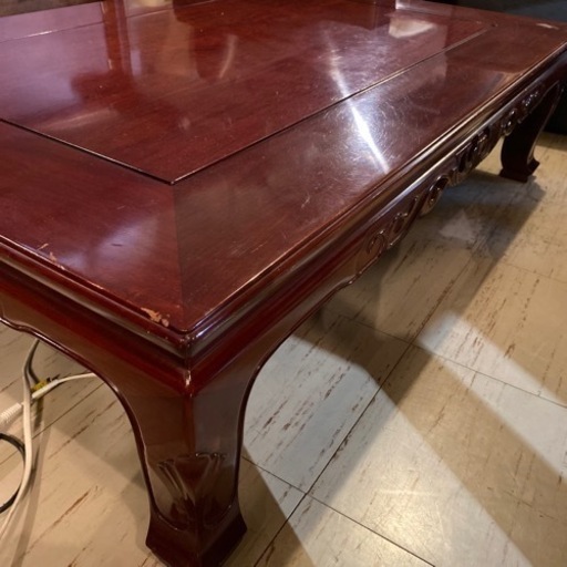 JF3460 カリモク アンティーク ローテーブル