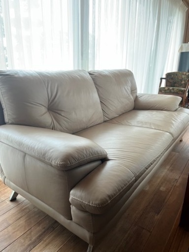 本革　ソファー　オットーマン付き　本日限定値引き