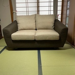 2人がけソファー カバー付き 