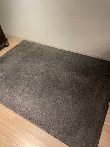 IKEA ラグ　ダークグレー　お譲り先決まりました。