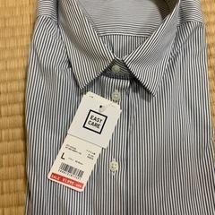 【新品】UNIQLO スーピマコットンストレッチストライプシャツ長袖3枚の画像