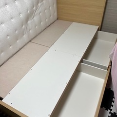 【取引確定】ニトリ 引出し付シングルベッドフレーム&マットレス(Nスリーププレミアム)の画像