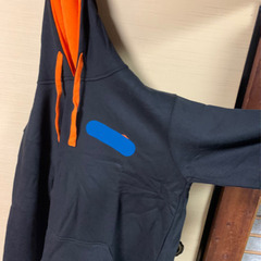 男女兼用　新品　SからXL 冬用　防寒ジャンパー　オレンジ　黒色フードパーカーとセットの画像