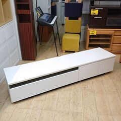 LOWYA ロウヤ テレビボード ローボード テレビ台 TV台 ホワイト 鏡面 国産 定価39990円 横幅180cm×奥行42cm×高さ36cm■近隣配送無料 買取帝国 朝霞店