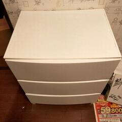 (無料で差し上げます)三段引き出しBOX、白