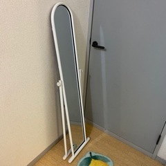 【美品】姿見　スタンドミラー　白