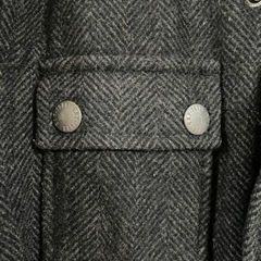 売り切り 美品 GAPキッズ ジャケット Gジャン 130 グレー アウターの画像
