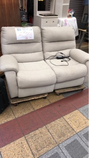 リクライニングソファー　2人掛け